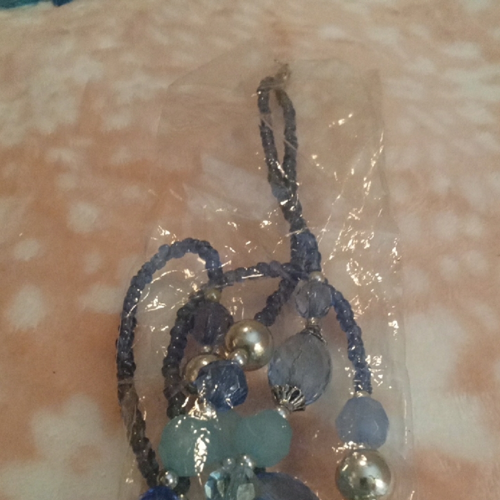 Elegant Blue and Silver Beaded Necklace
